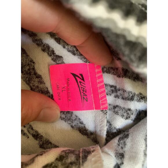 Vintage 90s Zubaz Zebra Print NFL Oakland Raiders Unisex -Pink Label-Size XL - Picture 4 of 9